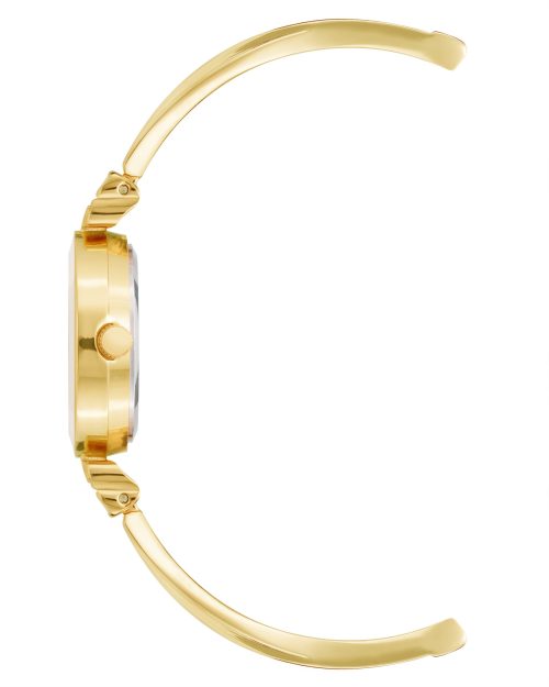 Damenuhr weiß gold mit Metall-Armband