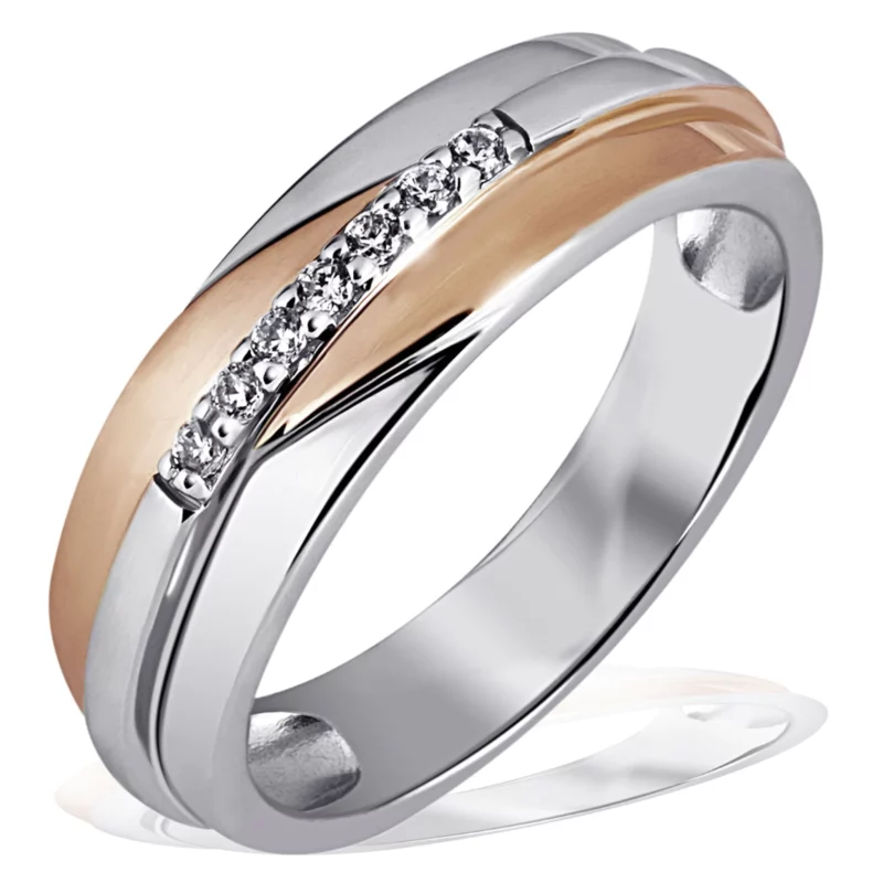 goldmaid Silberring, 925 Sterlingsilber 7 Zirkonia weiss